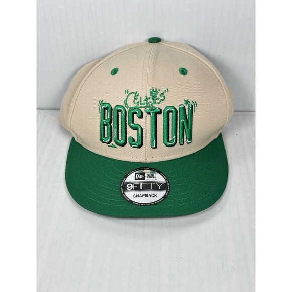 New Era Boston Celtics Team Art 9FIFTY Hat Cap Adjustable Snapback NBA NWT - Picture 1 of 5